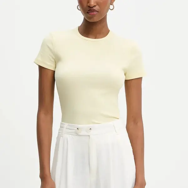 Tričko Answear.LAB dámské, žlutá barva