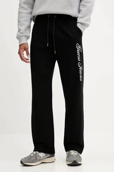 Bavlněné tepláky Guess Jeans pánské, černá barva, M5YB66 KCPR1