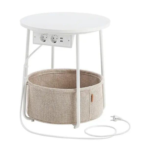 MID.YOU ODKLÁDACÍ STOLEK, bílá, béžová