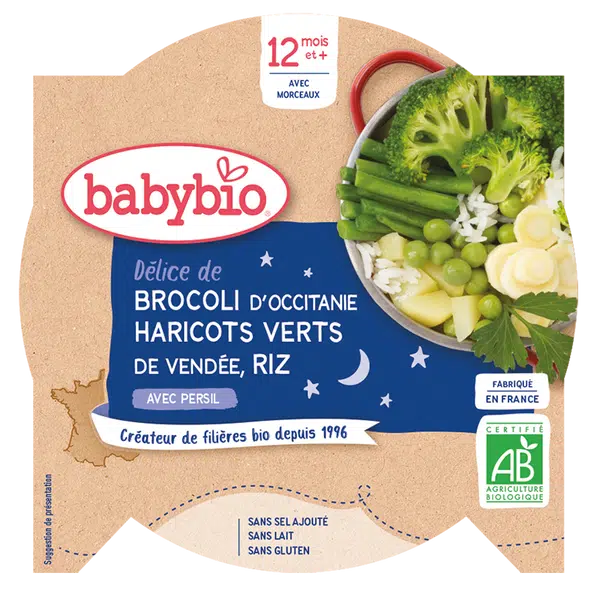 BABYBIO zelená zelenina, rýže se špetkou petrželky 230 g