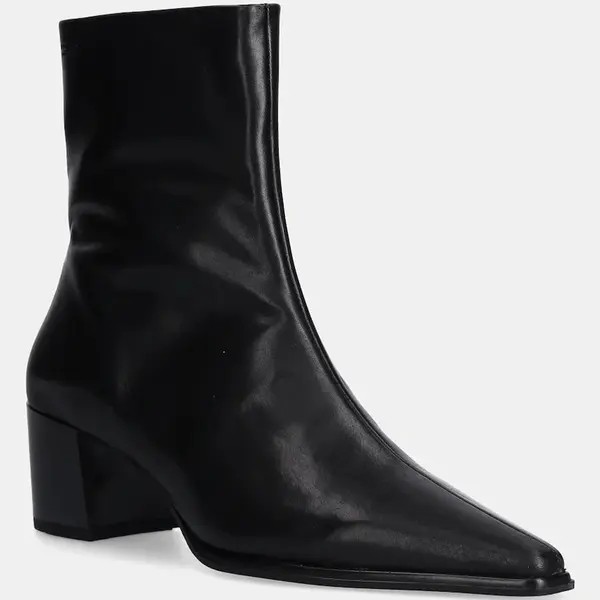 Kožené kotníkové boty Vagabond Shoemakers GISELLE dámské, černá barva, na podpatku, 5854-001-20
