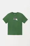 Dětské bavlněné tričko Vans Copout zelená barva, s potiskem, VN000MK1BR11