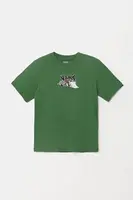 Dětské bavlněné tričko Vans Copout zelená barva, s potiskem, VN000MK1BR11