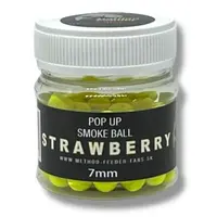 Method feeder fans plovoucí boilies pop up smoke ball 7 mm 50 ml - jahoda