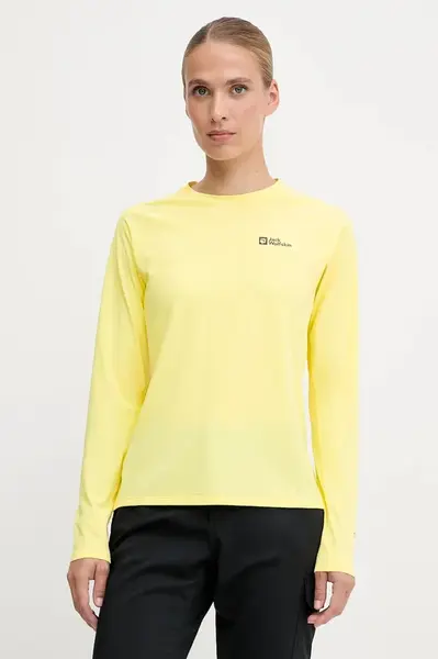 Sportovní tričko s dlouhým rukávem Jack Wolfskin Prelight Swift oranžová barva, A63799