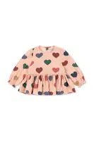 Dětská halenka Konges Sløjd ELIN BLOUSE GOTS růžová barva, vzorovaná, KS103793