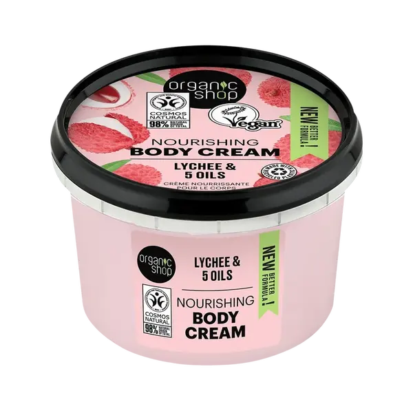 ORGANIC SHOP Vyživující tělový krém Liči a 5 olejů 250 ml
