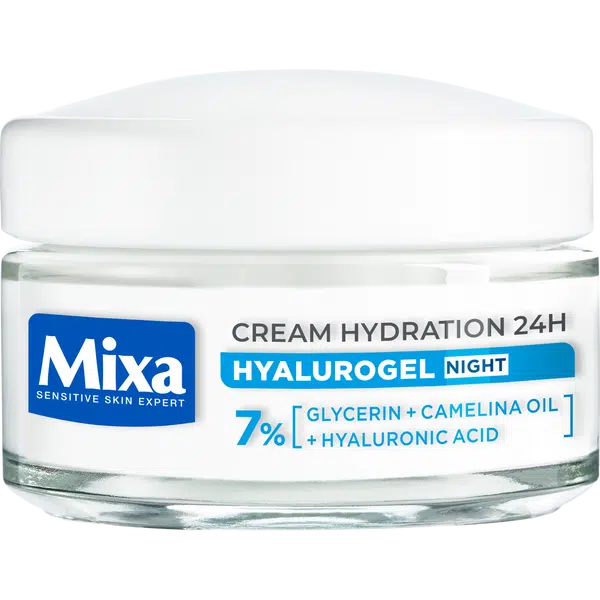 MIXA Noční krém pro citlivou pleť se sklonem k vysušení Hyalurogel 50 ml