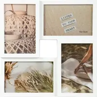 Fotorámeček pro 4 ks foto Becca 27,5x27,5 cm, bílý