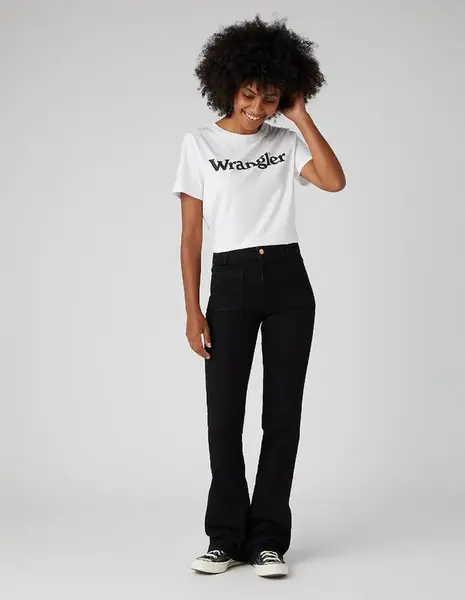 Dámské rifle WRANGLER W233GQ111 FLARE RETRO BLACK Velikost: 25/32