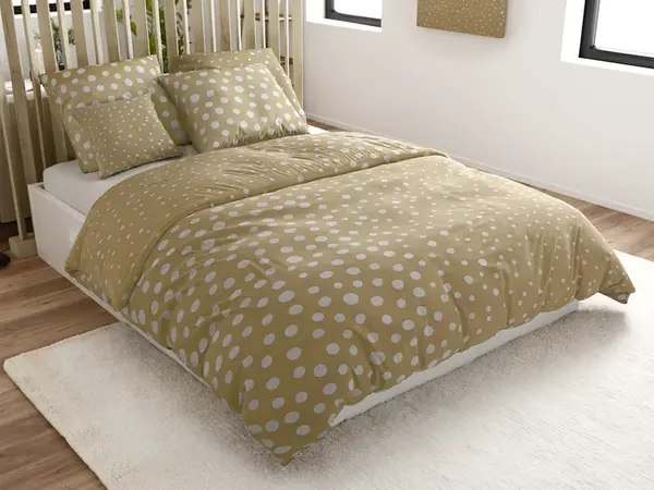 Povlečení z Renforcé bavlny TABEA béžové Rozměr povlečení: 2 ks 80 x 80 cm | 200 x 200 cm