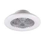 REALITY Svietidlo s ventilátorom STRALSUND titán 2700-6500K pr. 49 x 16,5 cm