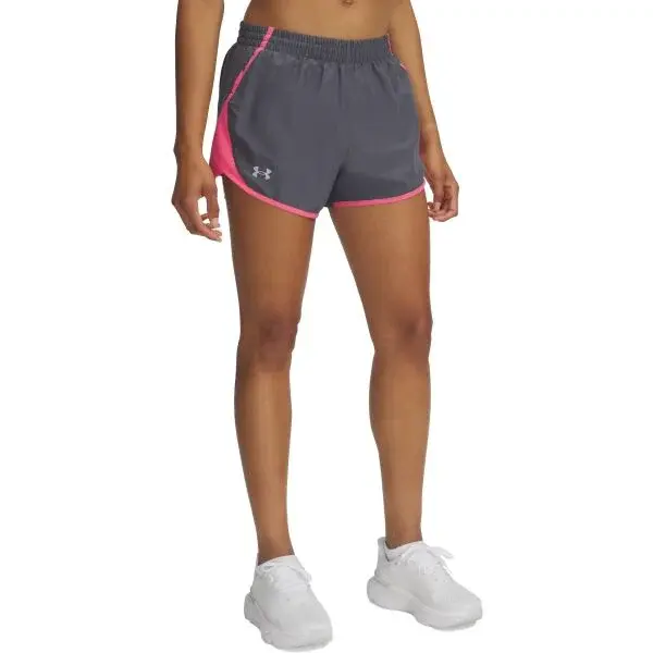 Under Armour FLY BY 3'' Dámske kraťasy, tmavo sivá, veľkosť S
