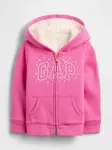GAP Baby zateplená mikina Logo Sherpa - Holky