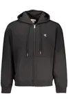 CALVIN KLEIN MEN'S BLACK ZIP-UP SWEATSHIRT