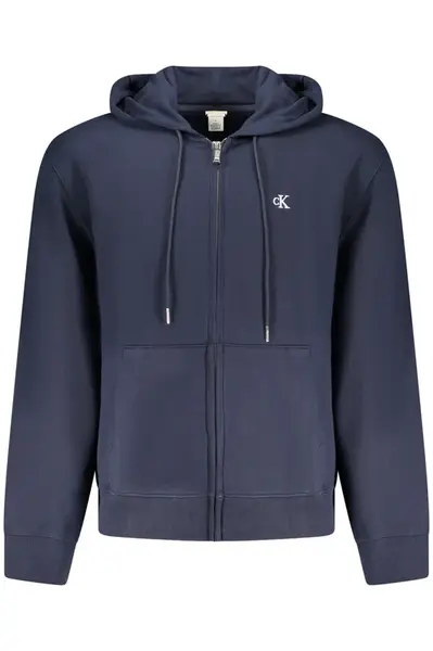 CALVIN KLEIN MEN'S BLUE ZIP-UP SWEATSHIRT