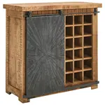 Ambia Home SKŘÍŇ NA VÍNO, přírodní barvy, černá, 90/85/40 cm