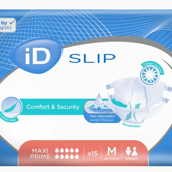 iD Slip Medium Maxi Prime plenkové kalhotky s lepítky 15 ks