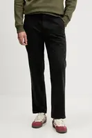 Kalhoty Tommy Jeans pánské, černá barva, ve střihu chinos, DM0DM22650