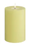 LED svíčka Deluxe Homeart Lys Gul Bloklys 10 x 15 cm