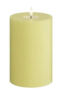 LED svíčka Deluxe Homeart Lys Gul Bloklys 10 x 15 cm