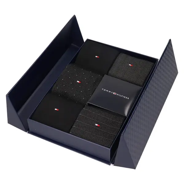 Darčeková sada ponožiek Tommy Hilfiger Mane - 5 párov, čierna