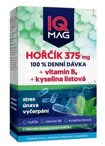 IQ MAG hořčík 375 mg + B6 + kys.listová kapsle 60 kapslí
