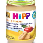 Hipp BIO Jablka a banány s dětskými keksy 190 g