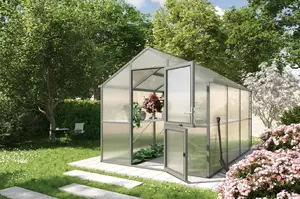 Zahradní skleník KGT Iris III 3,2 x 2,3 m, antracit/šedá
