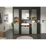 MID.YOU KOUPELNA barvy dubu, šalvějově zelená