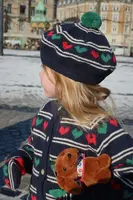 Dětský baret s příměsí vlny Konges Sløjd BELOU KNIT BERET