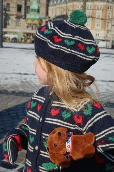Dětský baret s příměsí vlny Konges Sløjd BELOU KNIT BERET