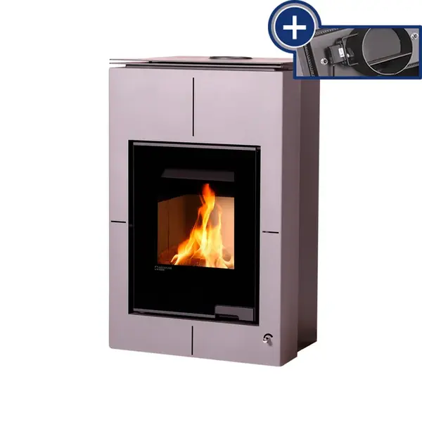 Kachle s výmenníkom AQUAFLAM VARIO SAPORO 11/7kW sivá, elektronická regulácia FLHSF34-089