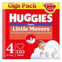 HUGGIES Little movers pant 4 plenkové kalhotky box 9-14 kg 120 kusů