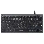 A4Tech FX51, Klávesnice CZ, bez numeriky, nízkoprofilová typ drátová (USB), šedá