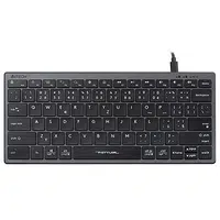 A4Tech FX51, Klávesnice CZ, bez numeriky, nízkoprofilová typ drátová (USB), šedá
