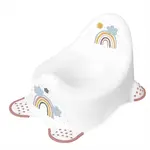 Baby Nellys Nočník s protiskluzem Rainbow - bílý