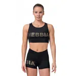 Dámský mini top Nebbia Gold Mesh 830 Black M