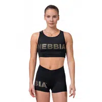 Dámský mini top Nebbia Gold Mesh 830 Black M