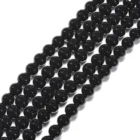 Synthetic Black Stone Beads Strands