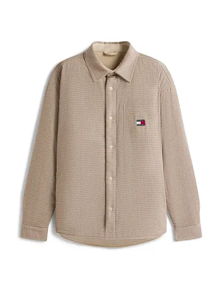 Tommy Jeans Prechodná bunda  béžová / modrá / červená