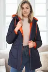 Z9660 DEWBERRY WOMEN'S COAT-NAVY BLUE