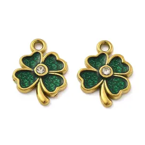 304 Stainless Steel Rhinestone Pendants