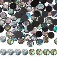 100Pcs 2 Styles Natural Abalone Shell/Paua Shell Cabochons