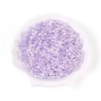 Transparent Spray Painted Glass Beads