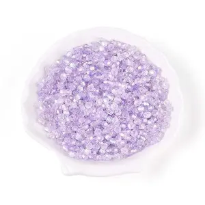 Transparent Spray Painted Glass Beads