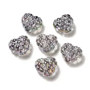 Transparent Acrylic Waffle Beads