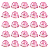 30Pcs UV Plating Acrylic Bead Caps