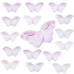 Two Tone Transparent Spray Painted Glass Beads