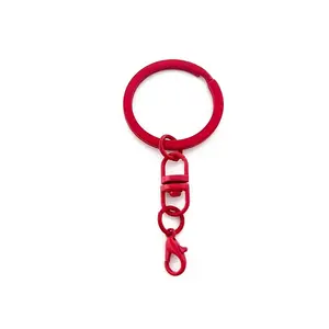 Spray Painted Iron Keychain Swivel Clasps